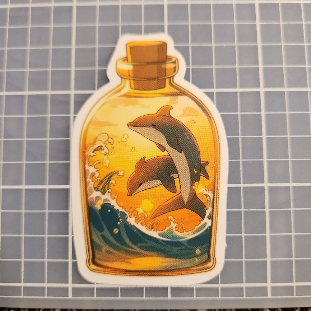 10/$10 Stickers Dolphins Ocean Beach